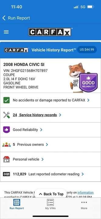 2008 Honda Civic Si 8th Gen - Image 11 of 11
