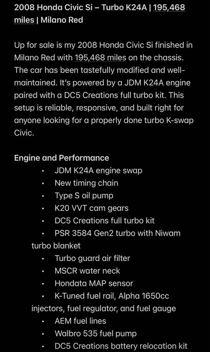 2008 Honda Civic Si 8th Gen - Image 17 of 19