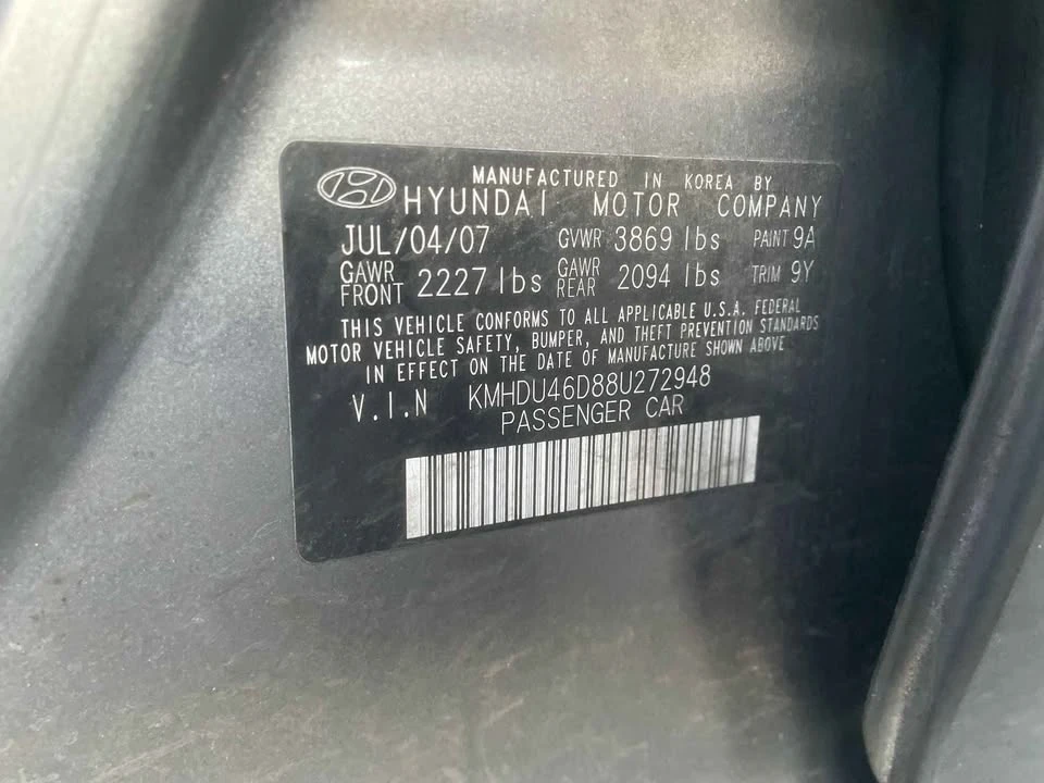 2008 Hyundai Elantra - Image 9 of 10