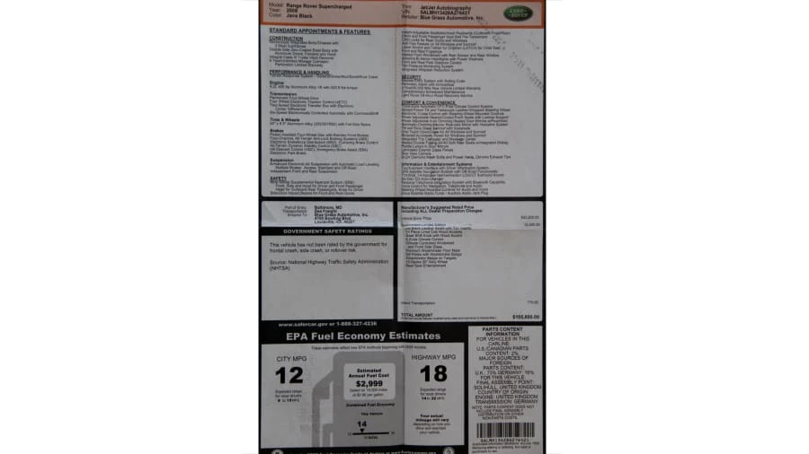 2008 Land Rover Range Rover L322 - Image 12 of 12