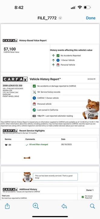 2008 Lexus ES 5th Gen - Image 9 of 11