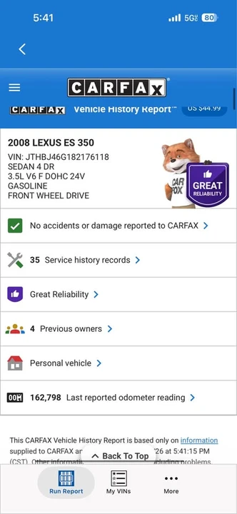 2008 Lexus ES 5th Gen - Image 10 of 10