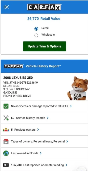 2008 Lexus ES 5th Gen - Image 3 of 7