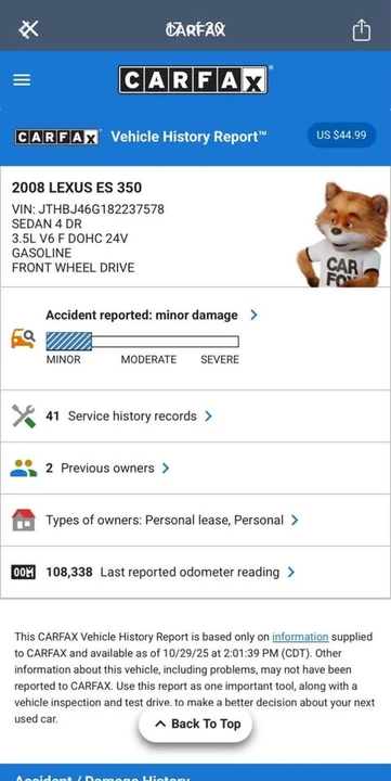 2008 Lexus ES 4th Gen - Image 17 of 20