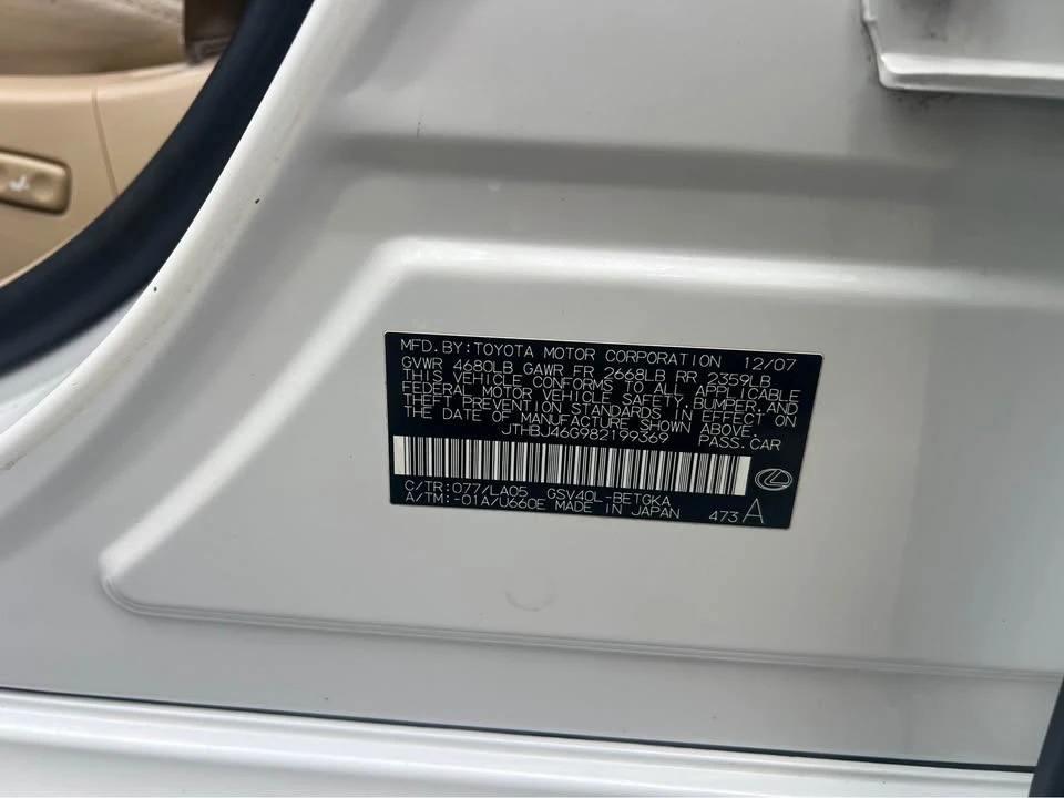 2008 Lexus ES 5th Gen - Image 11 of 11