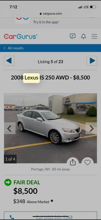 2008 Lexus IS 2nd Gen - Image 3 of 10