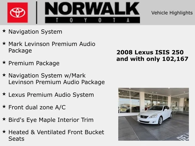 2008 Lexus IS 2nd Gen - Image 10 of 31