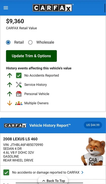 2008 Lexus LS 4th Gen - Image 15 of 15