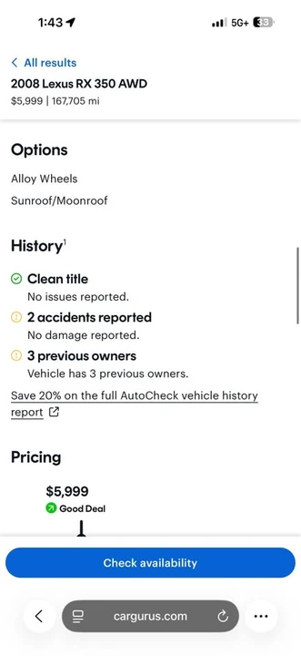 2008 Lexus RX 2nd Gen - Image 8 of 8