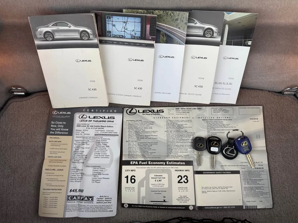 2008 Lexus SC430 - Image 19 of 19