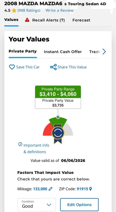 2008 Mazda Mazda 6 1st Gen - Image 12 of 12
