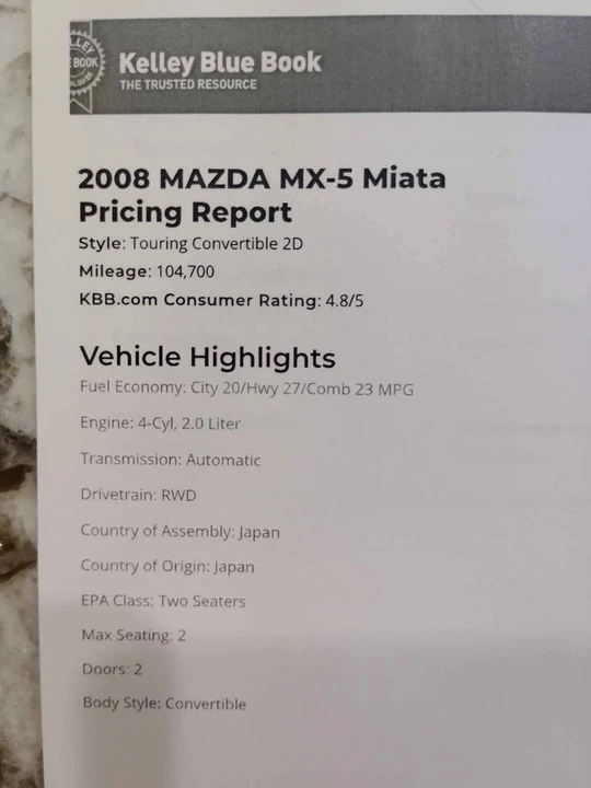 2008 Mazda NC MX-5 Miata - Image 4 of 5
