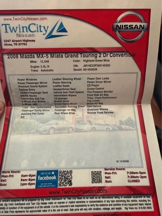 2008 Mazda NC MX-5 Miata - Image 13 of 13