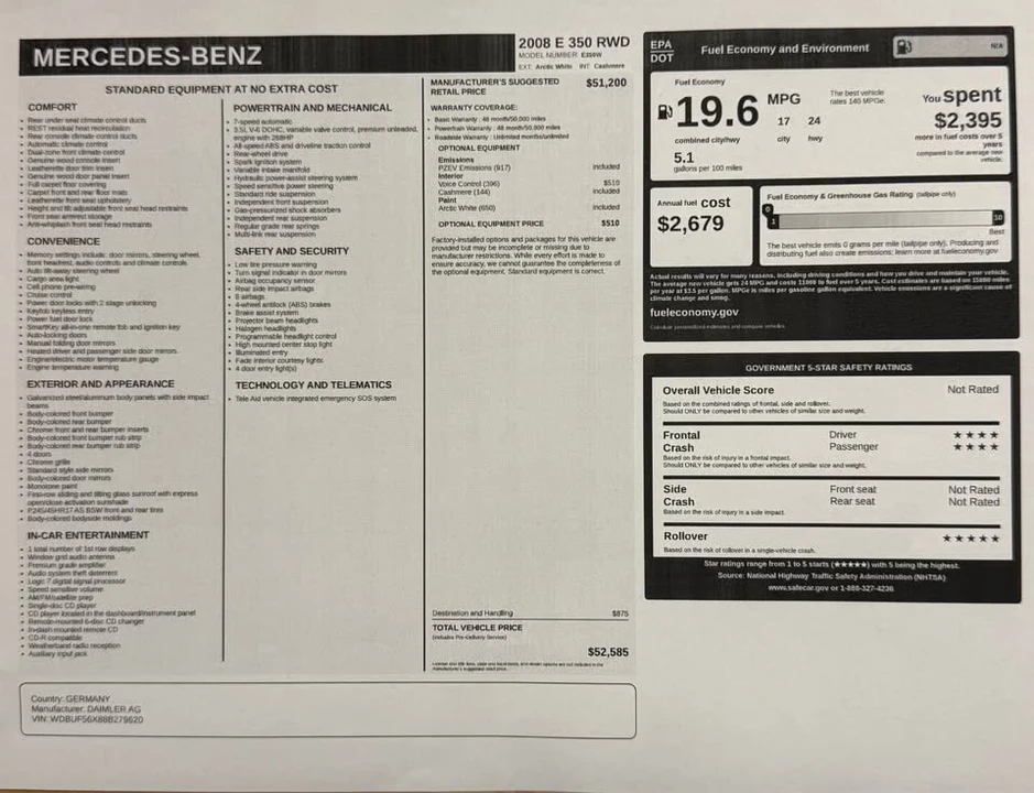 2008 Mercedes-Benz W211 E-Class - Image 10 of 10