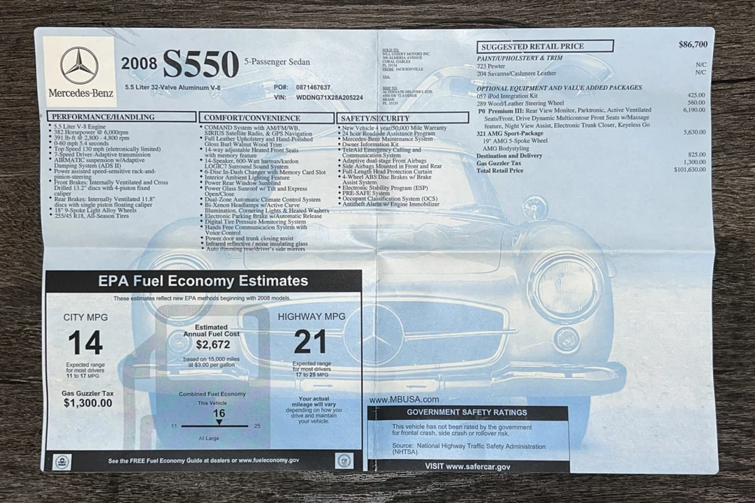 2008 Mercedes-Benz W221 S-Class - Image 8 of 8
