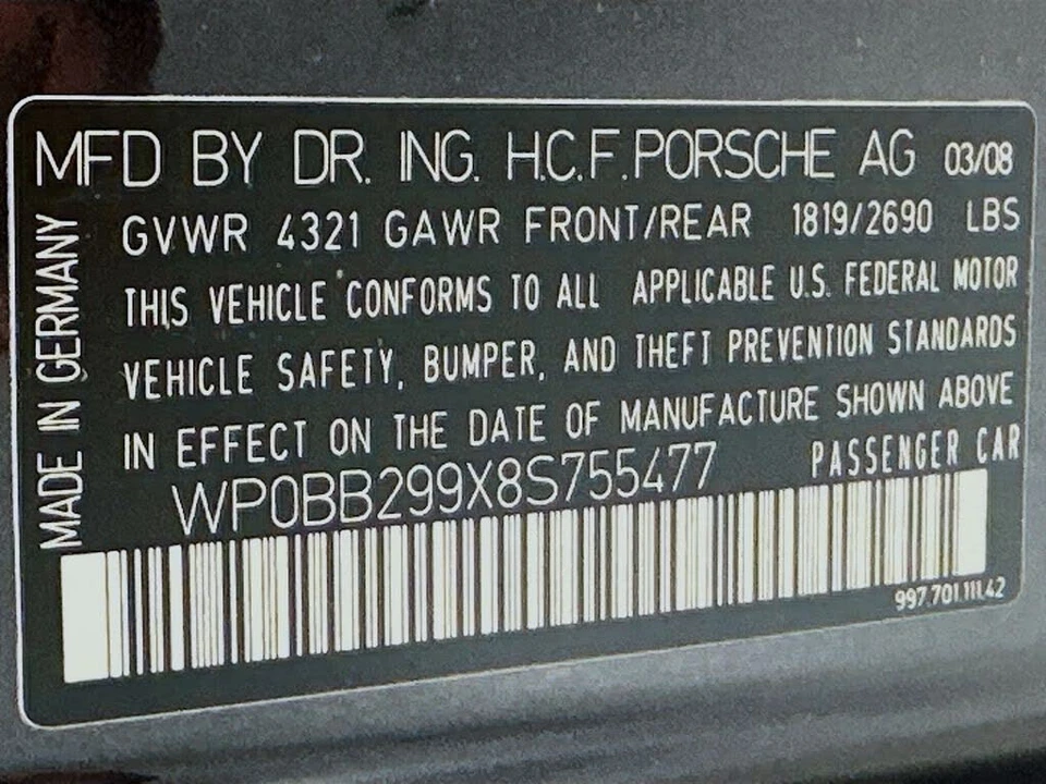 2008 Porsche 997 Targa - Image 18 of 18