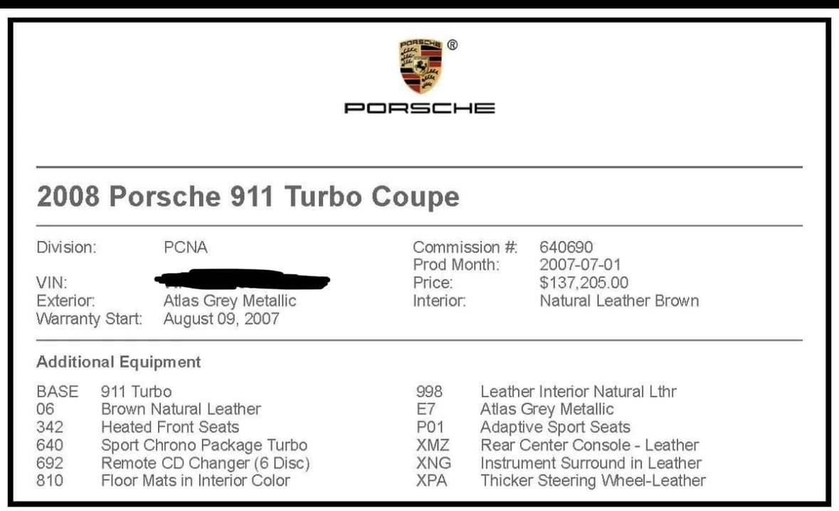 2008 Porsche 997 Turbo - Image 16 of 16