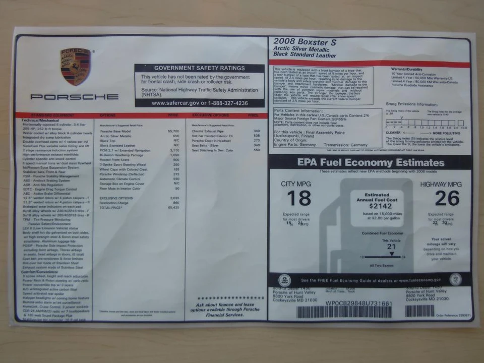 2008 Porsche 987 Boxster S - Image 5 of 10