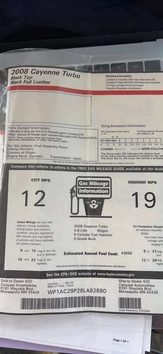 2008 Porsche 955/957 Cayenne - Image 3 of 12