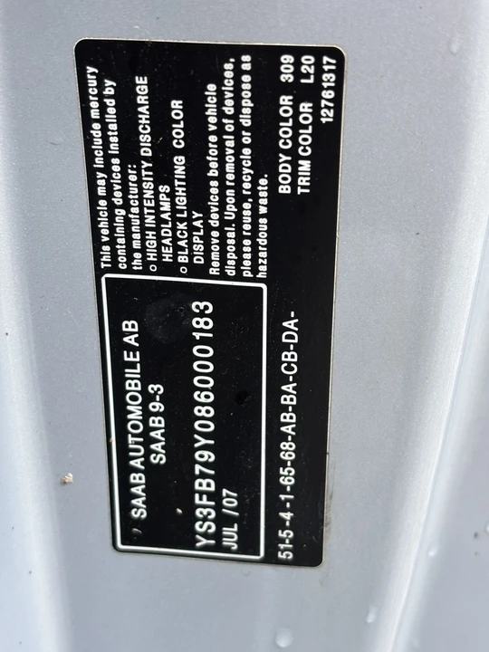 2008 Saab 9-3 2nd Gen - Image 8 of 25