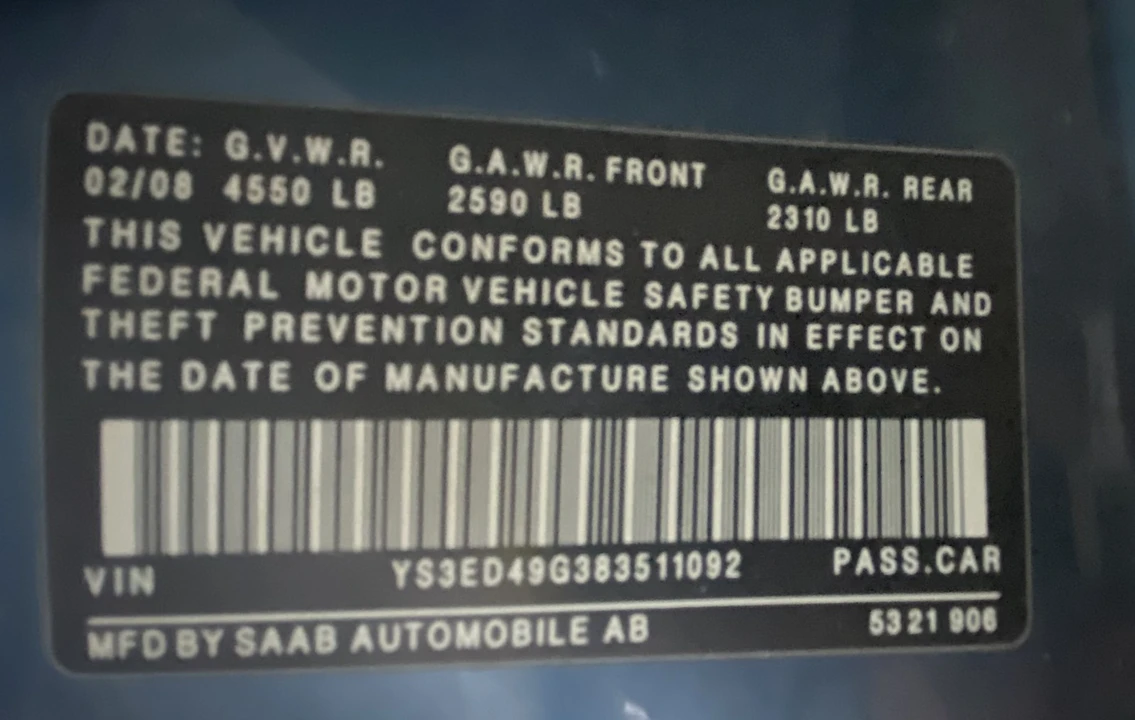 2008 Saab 9-5 1st Gen - Image 16 of 21