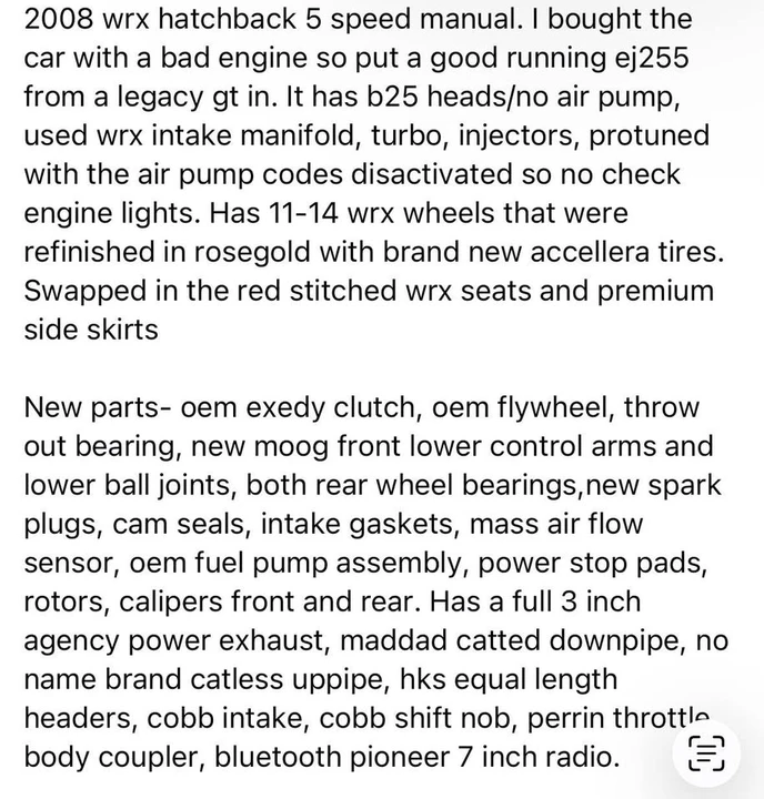 2008 Subaru Impreza WRX 3rd Gen - Image 2 of 2