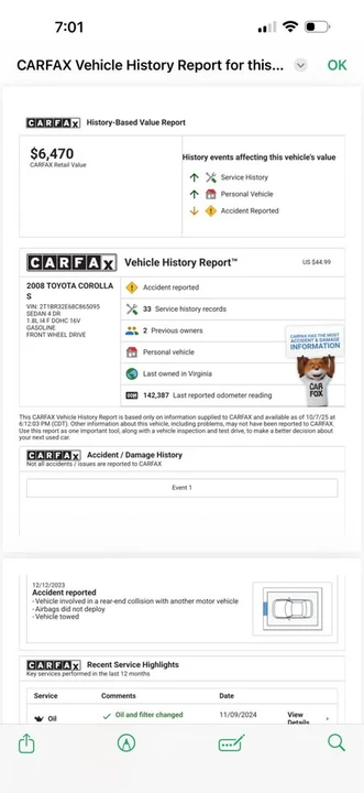 2008 Toyota Corolla 10th Gen - Image 18 of 18