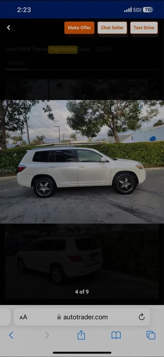 2008 Toyota Highlander - Image 2 of 3