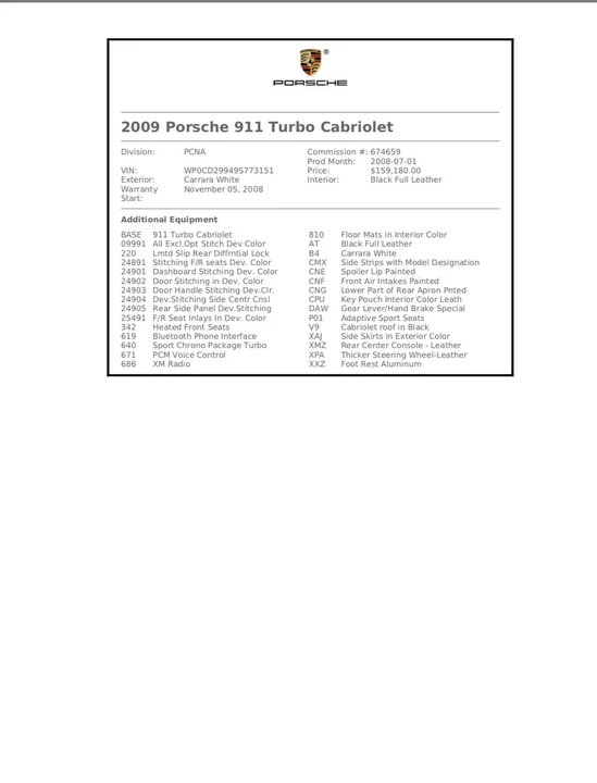 2009 Porsche 997 Turbo - Image 15 of 15