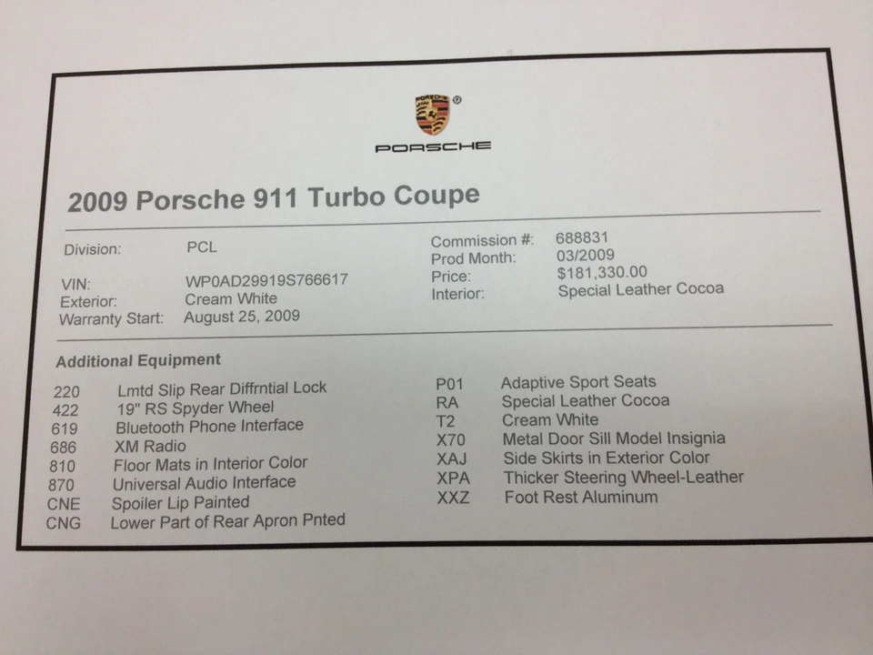 2009 Porsche 997 Turbo - Image 23 of 23
