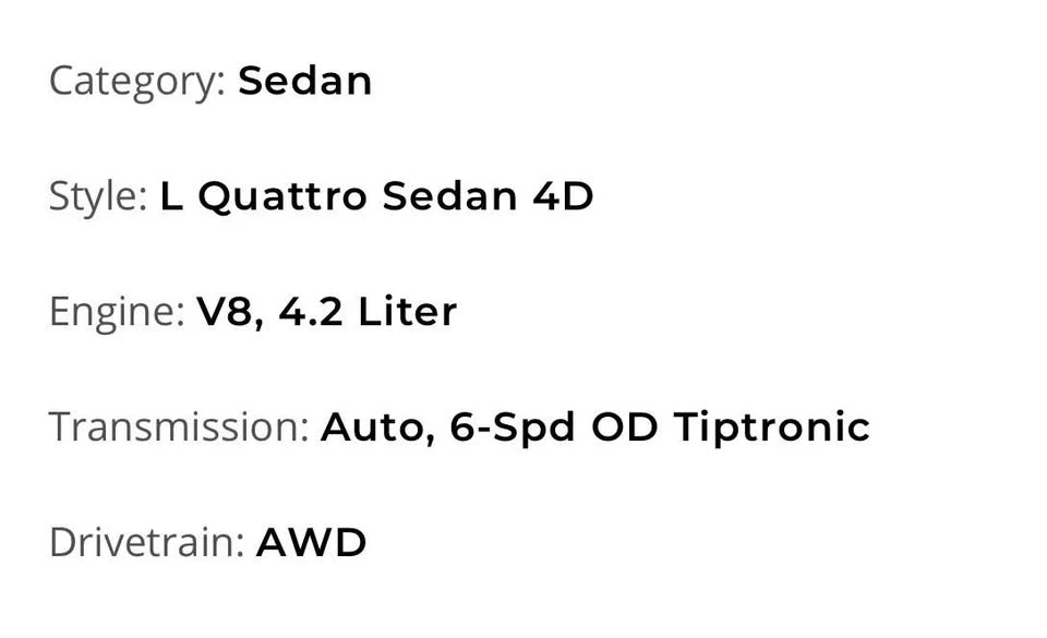 2009 Audi D3 A8 - Image 15 of 15