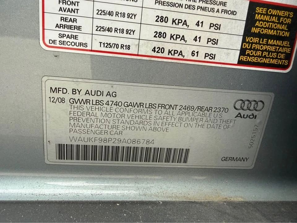 2009 Audi 8P A3 - Image 16 of 16