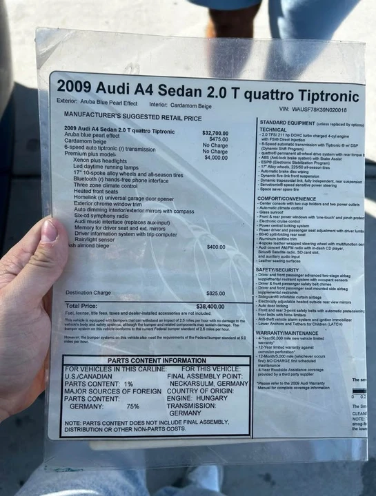 2009 Audi B8 A4 - Image 11 of 11