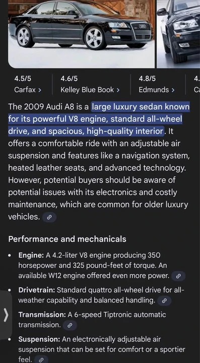 2009 Audi D3 A8 - Image 8 of 8