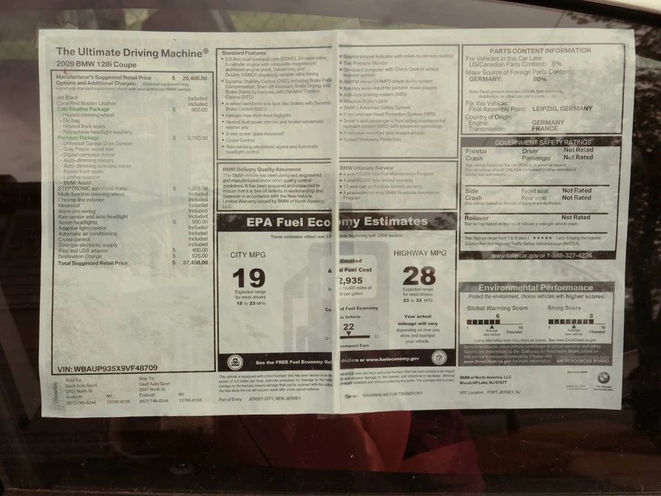 2009 BMW E81/E82/E88 1 Series - Image 10 of 10