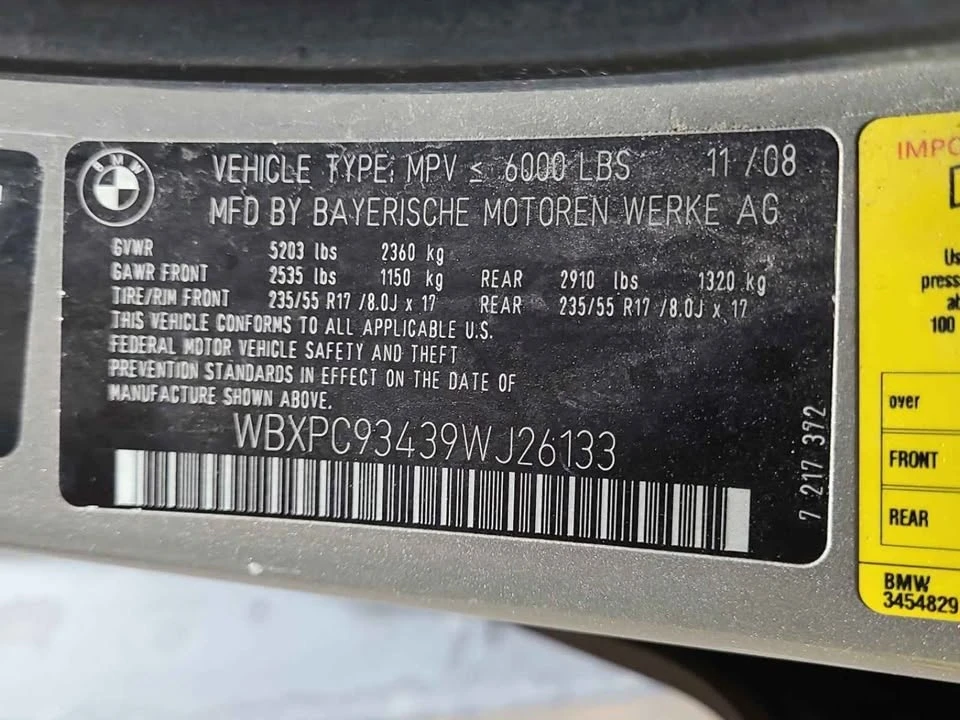 2009 BMW E83 X3 - Image 12 of 18