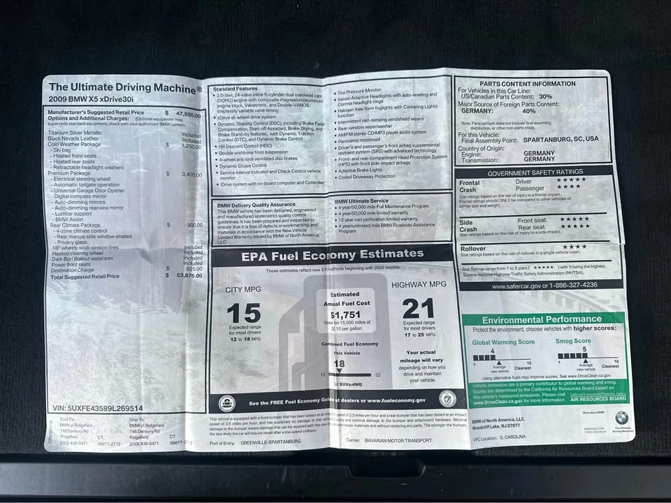 2009 BMW E70 X5 - Image 20 of 20