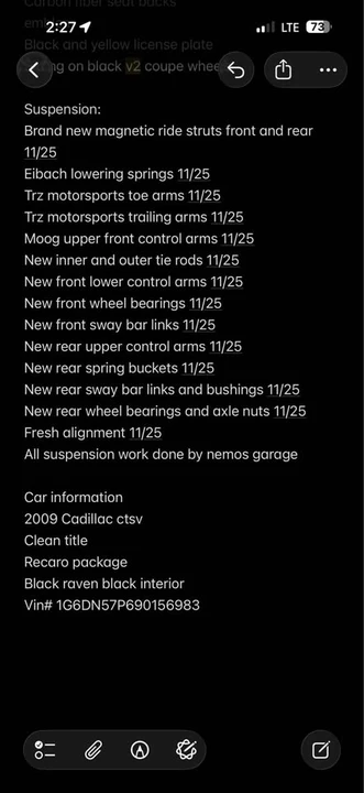 2009 Cadillac CTS-V 2nd Gen - Image 15 of 15