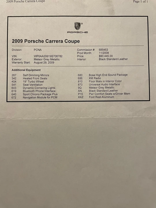 2009 Porsche 997 Carrera - Image 2 of 21