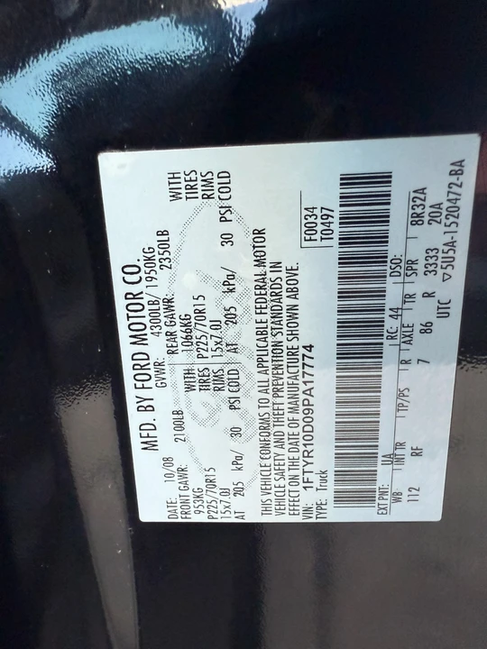 2009 Ford Ranger 3rd Gen - Image 15 of 21