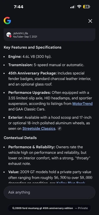 2009 Ford S197 Mustang - Image 2 of 2