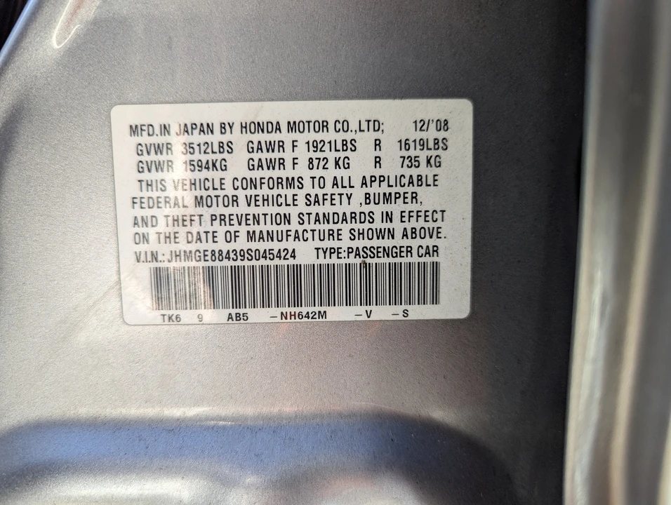 2009 Honda Fit - Image 9 of 11