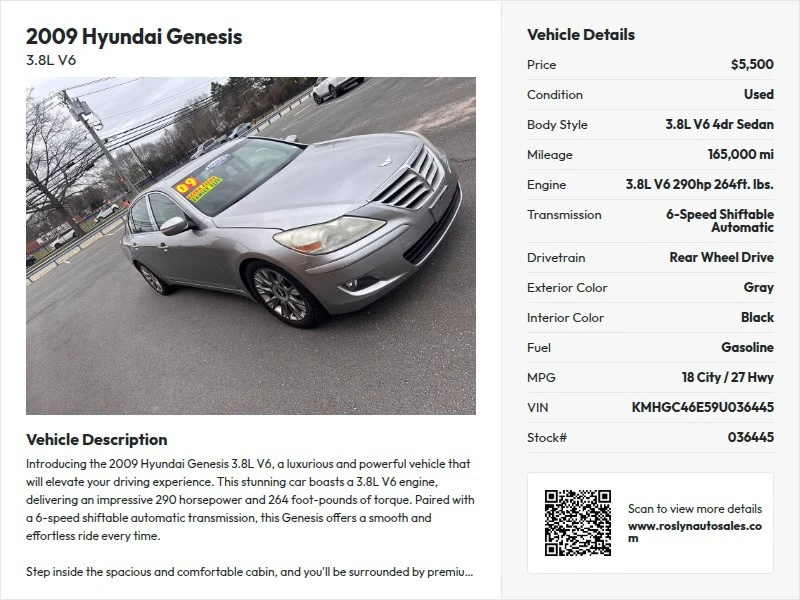 2009 Hyundai Genesis - Image 2 of 19