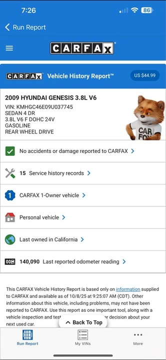 2009 Hyundai Genesis - Image 2 of 14