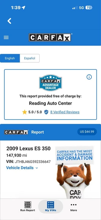 2009 Lexus ES 5th Gen - Image 11 of 11