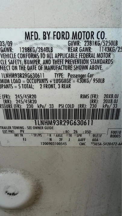 2009 Lincoln MKS - Image 14 of 15