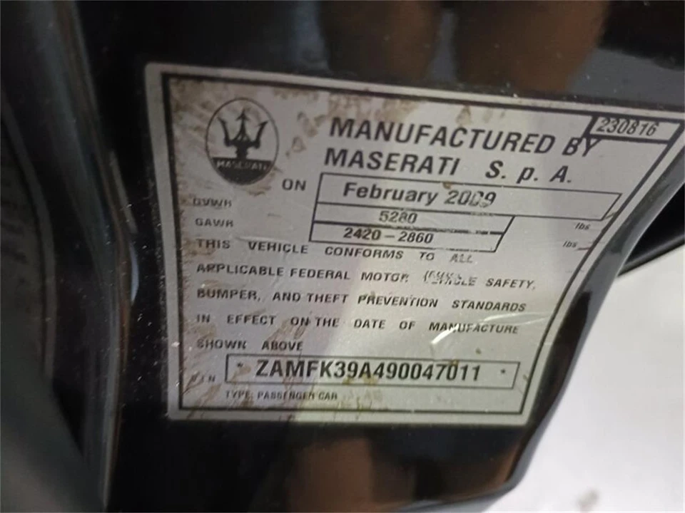 2009 Maserati Quattroporte 5th Gen - Image 27 of 27