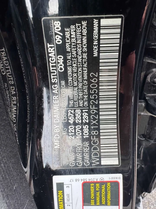 2009 Mercedes-Benz W204 C-Class - Image 11 of 11