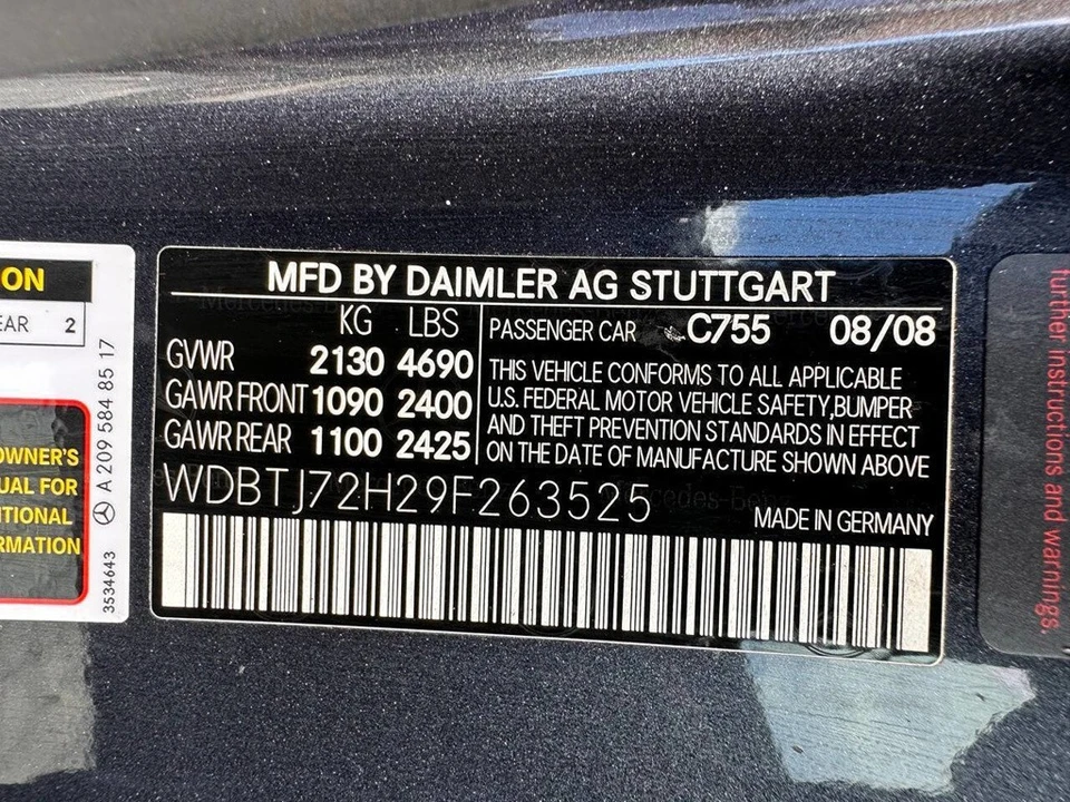 2009 Mercedes-Benz C209/A209 CLK-Class - Image 10 of 24