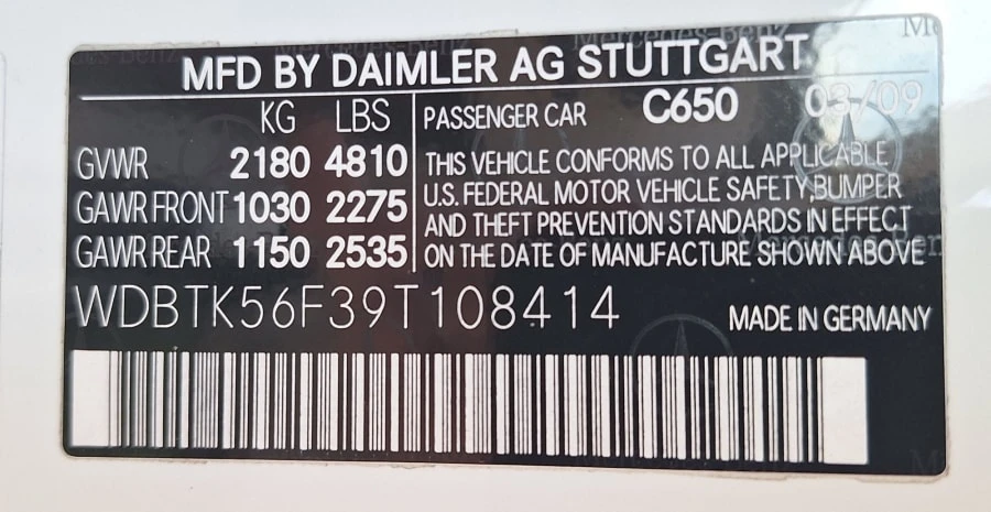 2009 Mercedes-Benz C209/A209 CLK-Class - Image 20 of 20